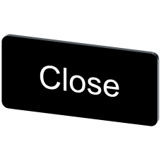 Labeling plate for snapping on or gluing to label holder, label size 12.5x27mm, black label, white f