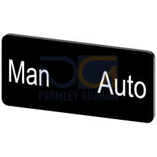 Labeling plate for snapping on or gluing to label holder, label size 12.5x27mm, black label, white f