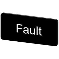 Labeling plate for snapping on or gluing to label holder, label size 12.5x27mm, black label, white f