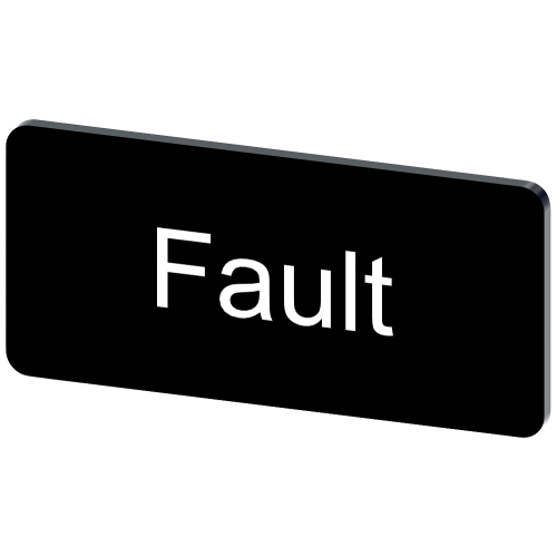 Labeling plate for snapping on or gluing to label holder, label size 12.5x27mm, black label, white f