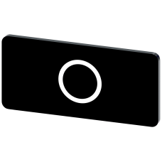 Labeling plate for snapping on or gluing to label holder, label size 12.5x27mm, black label, white f