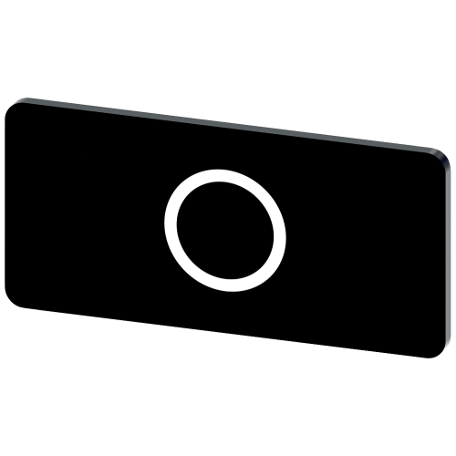 Labeling plate for snapping on or gluing to label holder, label size 12.5x27mm, black label, white f