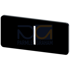 Labeling plate for snapping on or gluing to label holder, label size 12.5x27mm, black label, white f