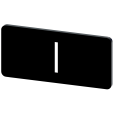 Labeling plate for snapping on or gluing to label holder, label size 12.5x27mm, black label, white f