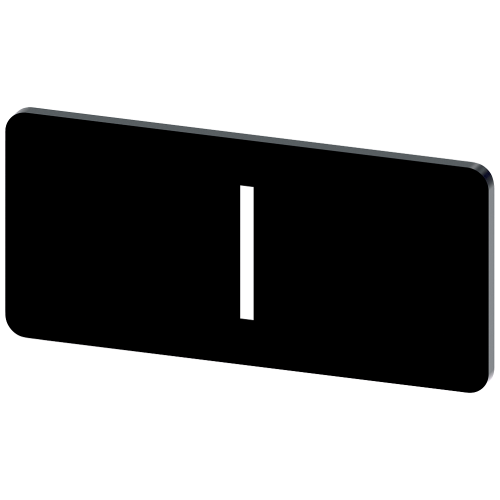 Labeling plate for snapping on or gluing to label holder, label size 12.5x27mm, black label, white f
