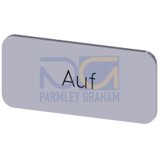 Labeling plate for snapping on or adhering to label holder, label size 12.5x27 mm, silver label, black font, with inscription: Up