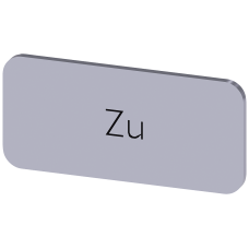 Labeling plate for snapping on or adhering to label holder, label size 12.5x27 mm, silver label, black font, with inscription: Closed