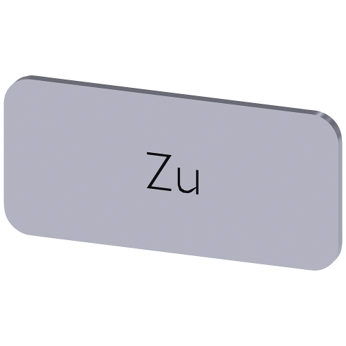 Labeling plate for snapping on or adhering to label holder, label size 12.5x27 mm, silver label, black font, with inscription: Closed