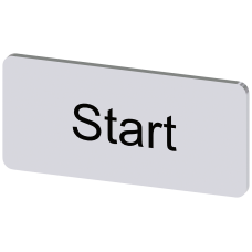 Labeling plate for snapping on or gluing to label holder, label size 12.5x27mm, silver label, black