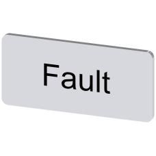 Labeling plate for snapping on or gluing to label holder, label size 12.5x27mm, silver label, black