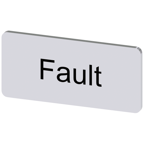 Labeling plate for snapping on or gluing to label holder, label size 12.5x27mm, silver label, black