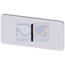 Labeling plate for snapping on or gluing to label holder, label size 12.5x27mm, silver label, black