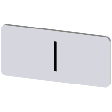 Labeling plate for snapping on or gluing to label holder, label size 12.5x27mm, silver label, black