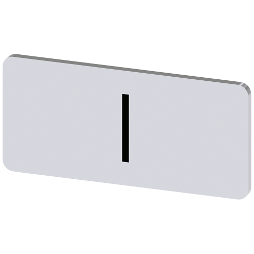 Labeling plate for snapping on or gluing to label holder, label size 12.5x27mm, silver label, black