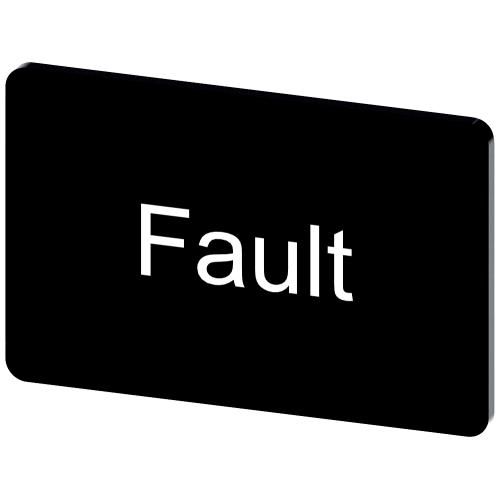 Labeling plate for snapping on or gluing on label holder, Label size 17.5 x 27 mm, black label, whit