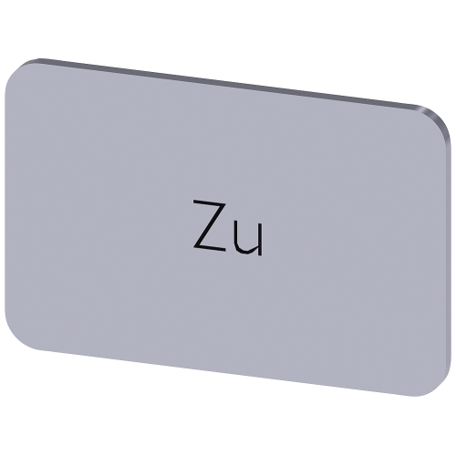 Labeling plate for snapping on or gluing on label holder, Label size 17.5 x 27 mm, silver label, black font, with inscription: Close