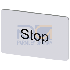 Labeling plate for snapping on or gluing on label holder, Label size 17.5 x 27 mm, silver label, bla