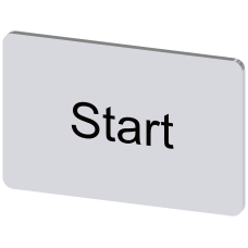 Labeling plate for snapping on or gluing on label holder, Label size 17.5 x 27 mm, silver label, bla