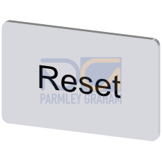 Labeling plate for snapping on or gluing on label holder, Label size 17.5 x 27 mm, silver label, bla