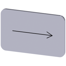 Labeling plate 17.5x27 mm, silver-colored label, icon: Arrow pointing to the right