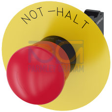 Emergency stop mushroom pushbutton, 22 mm, round, plastic, red, 1 NC