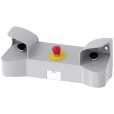 Two-hand operation console for command devices, 22 mm, round