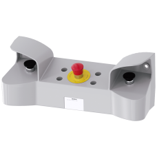 Two-hand operation console for command devices, 22 mm, round, 2x1 NO + 1 NC
