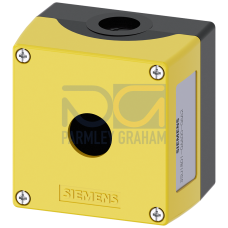 Enclosure for command devices, 22 mm, round, plastic, yellow, 1 command point