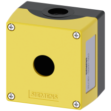 Enclosure for command devices, 22 mm, round, plastic, yellow, 1 command point