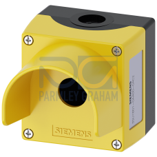 Enclosure for command devices, 22 mm, round, plastic, yellow, 1 command point