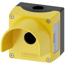 Enclosure for command devices, 22 mm, round, plastic, yellow, 1 command point