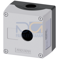 Enclosure for command devices, 22 mm, round, plastic, gray, 1 command point