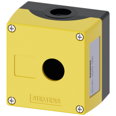 Enclosure for command devices, 22 mm, round, plastic, yellow, 1 command point