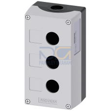Enclosure for command devices, 22 mm, round, plastic, gray, 3 command points