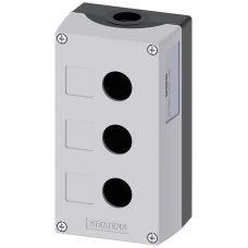 Enclosure for command devices, 22 mm, round, plastic, gray, 3 command points