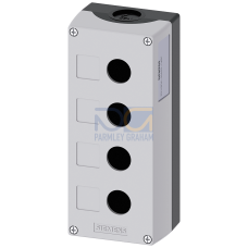 Enclosure for command devices, 22 mm, round, plastic, gray, 4 command points