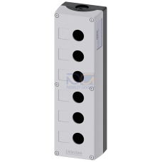 Enclosure for command devices, 22 mm, round, plastic, gray, 6 command points