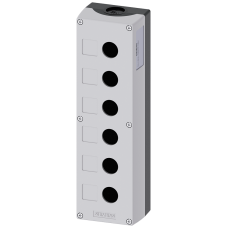 Enclosure for command devices, 22 mm, round, plastic, gray, 6 command points