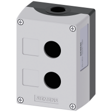 Enclosure for command devices, 22 mm, round, metal, gray, 2 command points