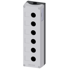 Enclosure for command devices, 22 mm, round, metal, gray, 6 command points
