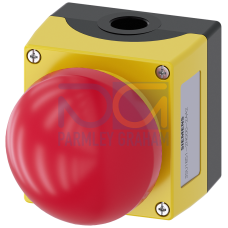 Enclosure for command devices 22 mm, round, Enclosure material metal, Enclosure top part yellow, 1 c