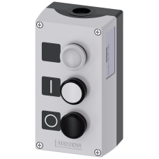 Enclosure for command devices, 22 mm, round, button white