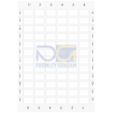 Labeling plates for printing and gluing on label holder, Label size 17.5 x 27 mm, white, without ins