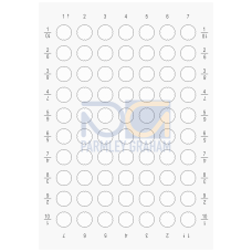 Inscription plates for printing for illuminated pushbutton, milky, without inscription