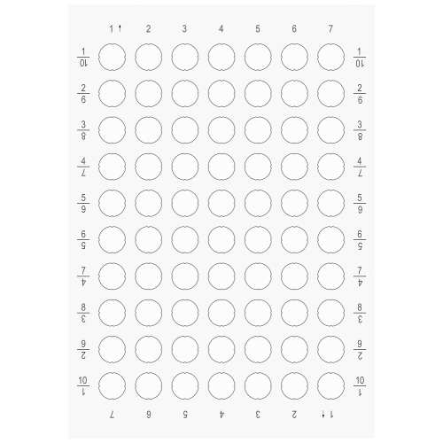 Inscription plates for printing for illuminated pushbutton, milky, without inscription