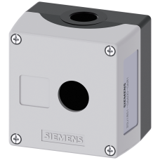 Enclosure for command devices, 22 mm, round, metal, gray, 1 command point