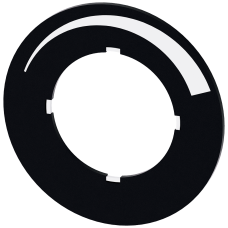 Potentiometer label, black label, icon: Power up