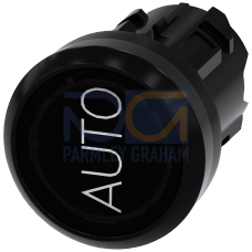 Pushbutton, with illuminated pushbutton design, 22 mm, round, plastic, black