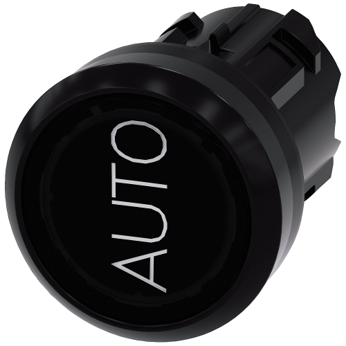 Pushbutton, with illuminated pushbutton design, 22 mm, round, plastic, black