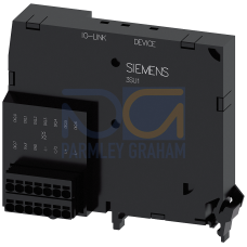 Electronics module for IO-Link, black, 8 inputs/outputs, 4DI/4DQ, Push-in, for floor mounting